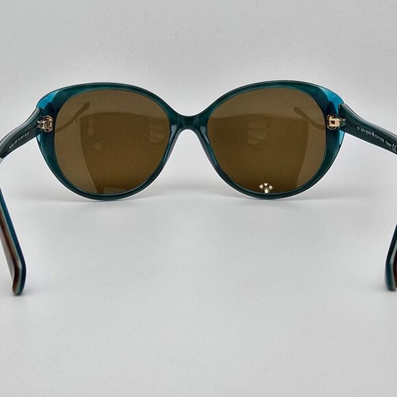 Kate Spade Finola Havana Teal Frame Polarized Dark Brown Lens Sunglasses w/ Case main image 11
